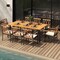 9-Piece Outdoor Dining Set with 8 Cushioned Armchairs & Acacia Wood Table
